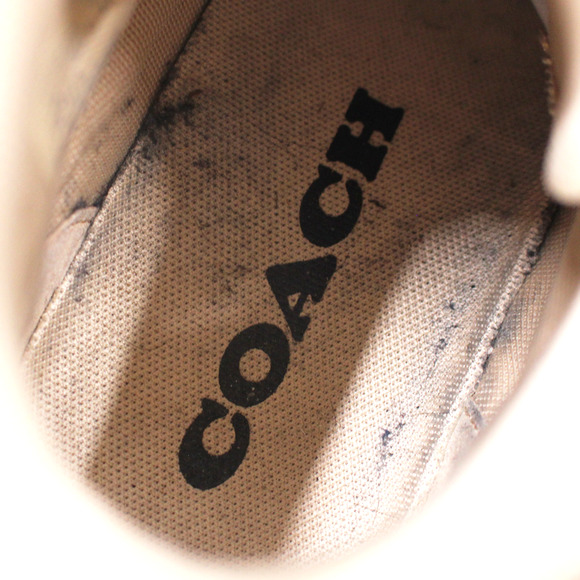 COACH Skateboard Citysole High Top Fuzzy Felt Panels Army Green Sneakers 10.5 main image 6